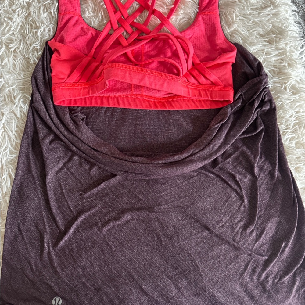 lululemon athletica Pink and Purple Tank Top